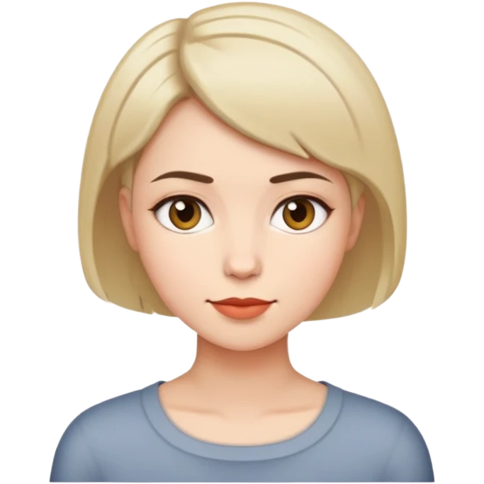 woman with short hair emoji