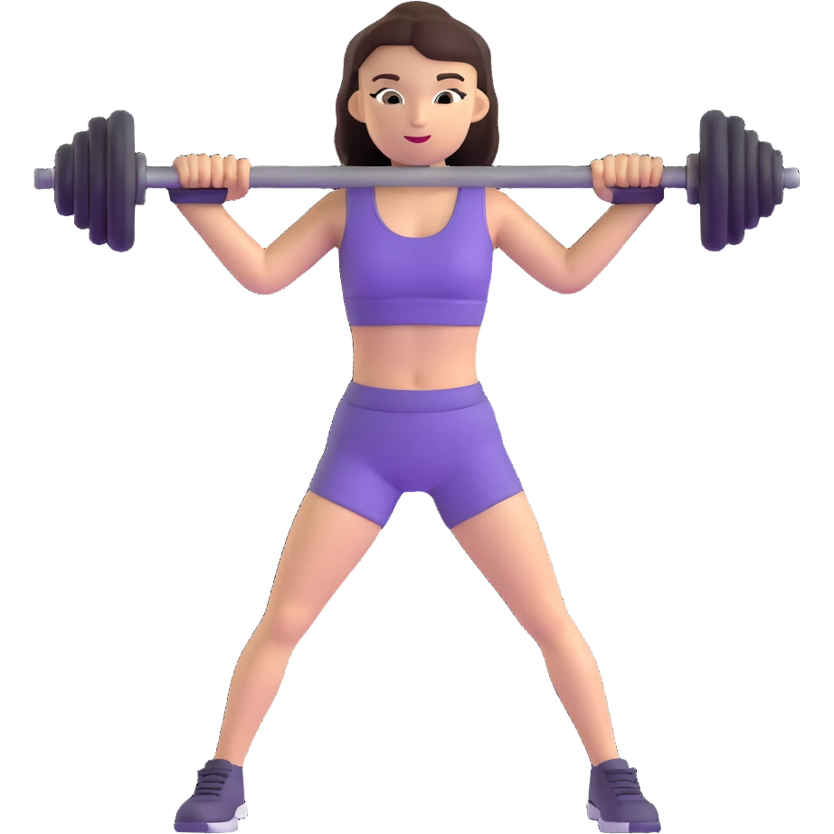 girl lifting a dumbbell emoji