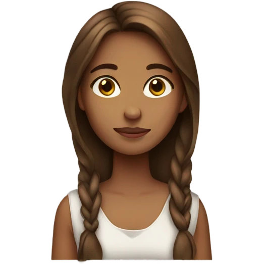 Long brown haired girl  emoji