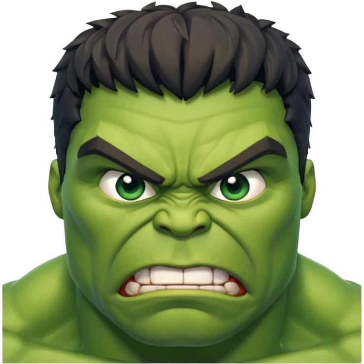 Hulk  angry  character face only front face different emoji