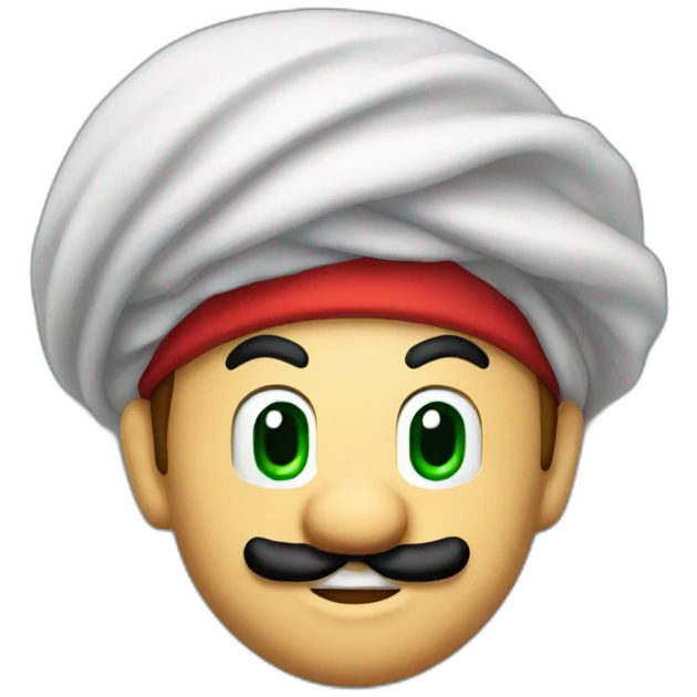 Super-Mario-face-with-turban-red-dark-eyes emoji
