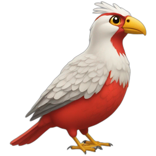 Un oiseau rouge emoji