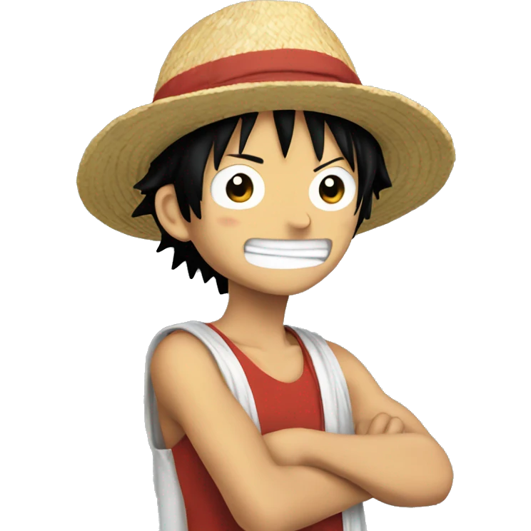 Luffy with a bree emoji