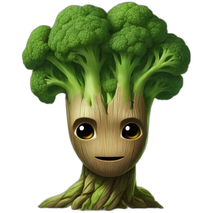 i am groot as a broccoli emoji