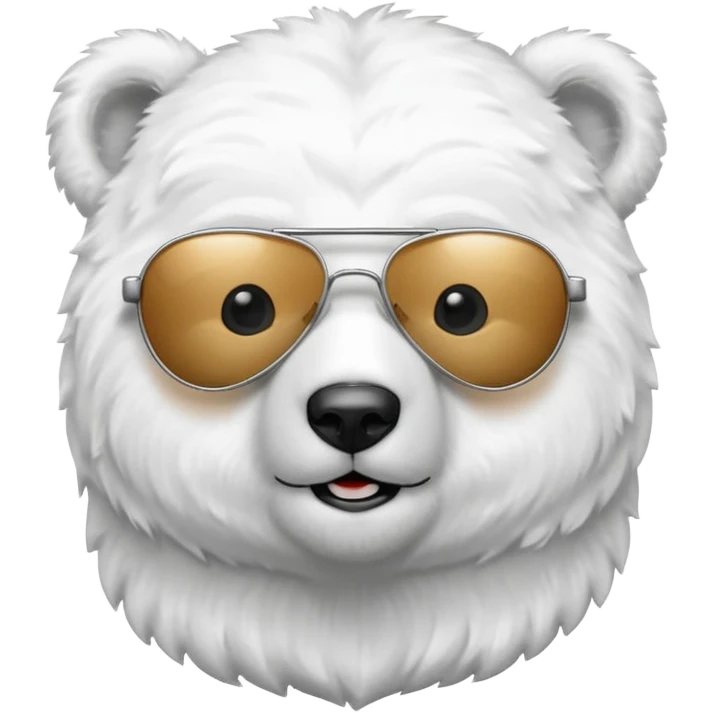 baby Polar bear with aviators emoji