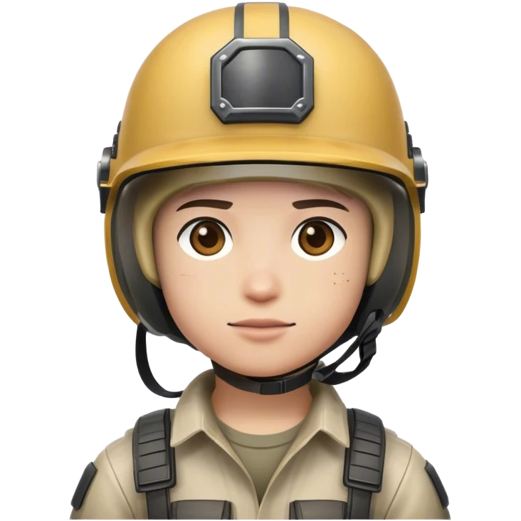 make an emoji of person with helmet from pubg mobile  emoji
