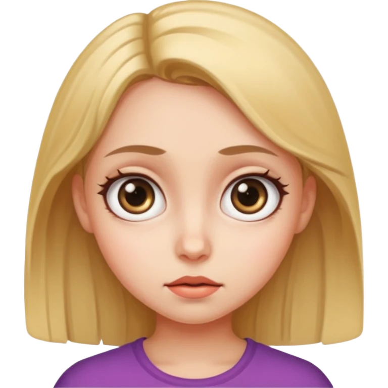 awakward girl with big eyes  emoji