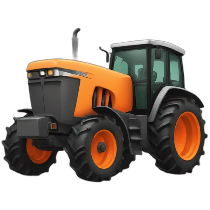 Tracteur  orange  emoji