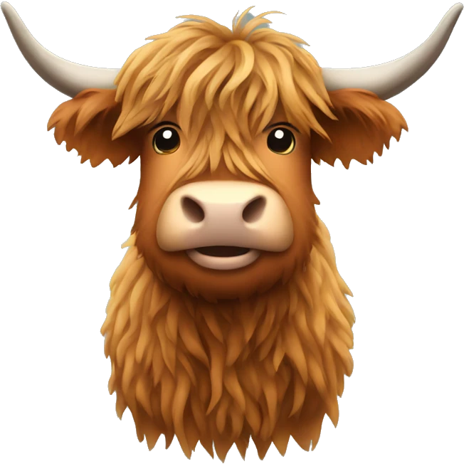 Highland cow wearing pullover emoji