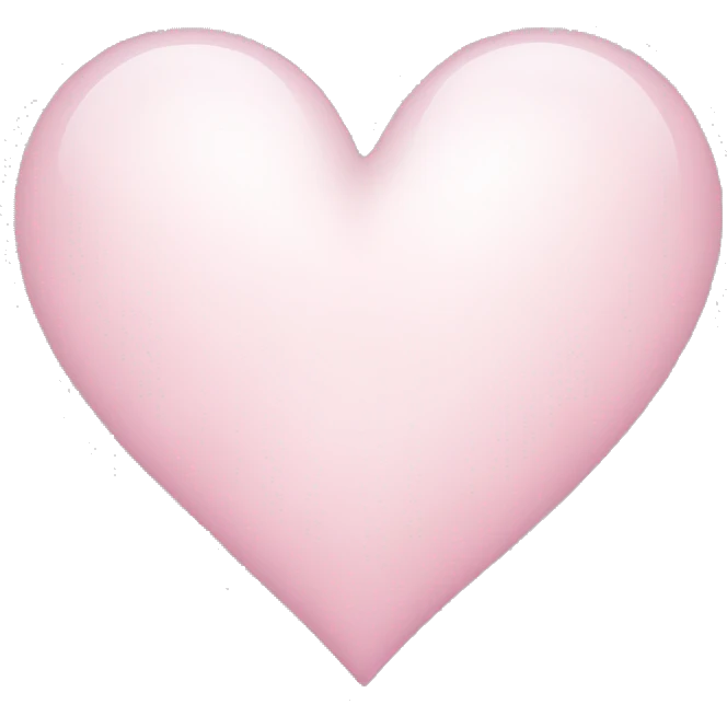 white heart with light pink emoji