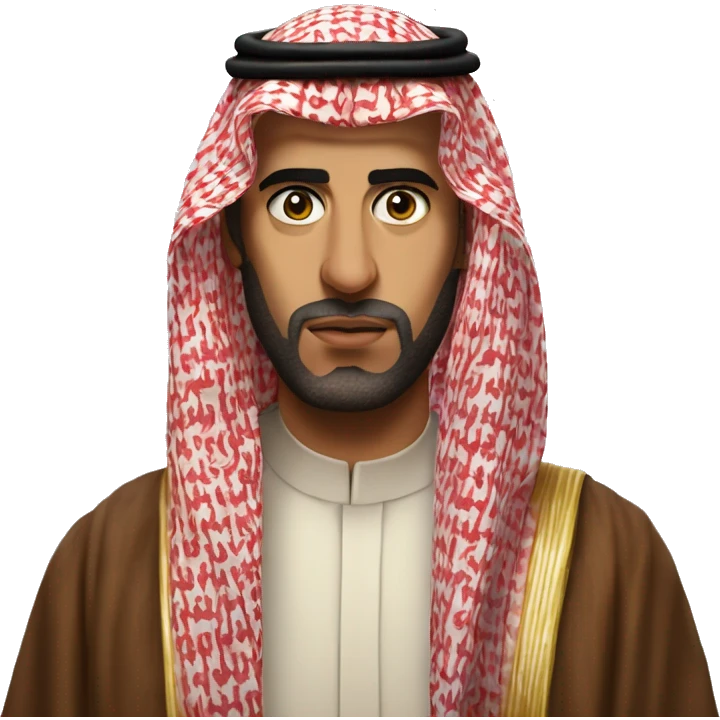 photorealistic  Faisal King of Saudi Arabia serious emoji
