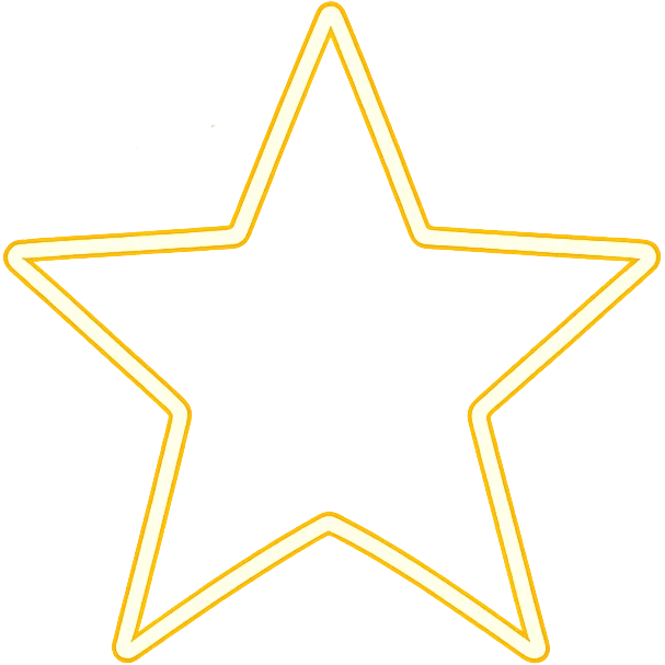 small star with a neon glow, glamorous and stylish emoji
