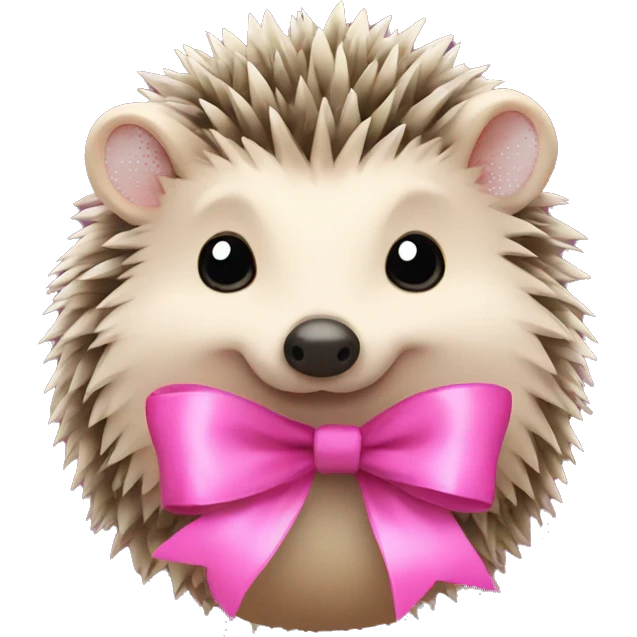 hedgehog with a pink bow emoji