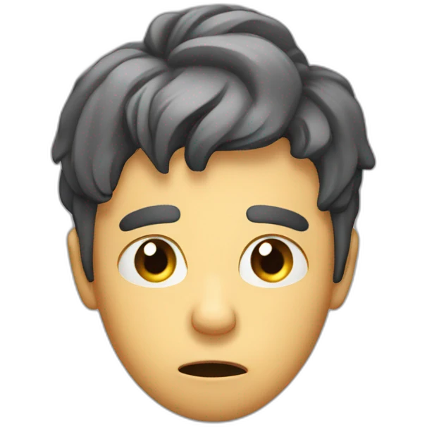 exasperated person looking at their phone emoji