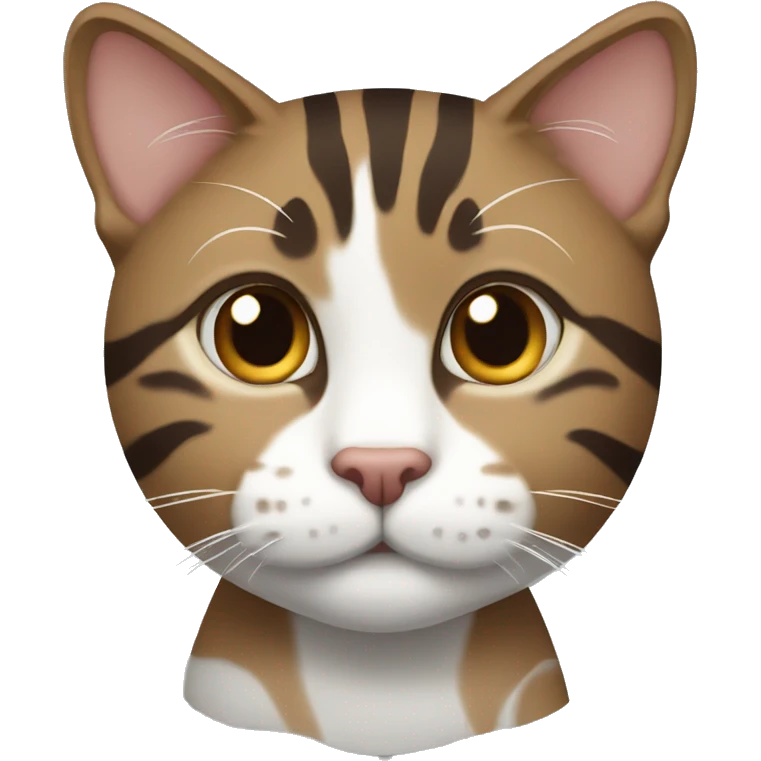 Brown and white tabby emoji