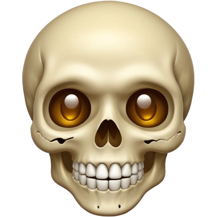 Skull smiling sweating emoji