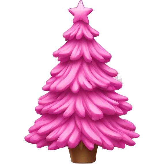 A pink Christmas tree  emoji