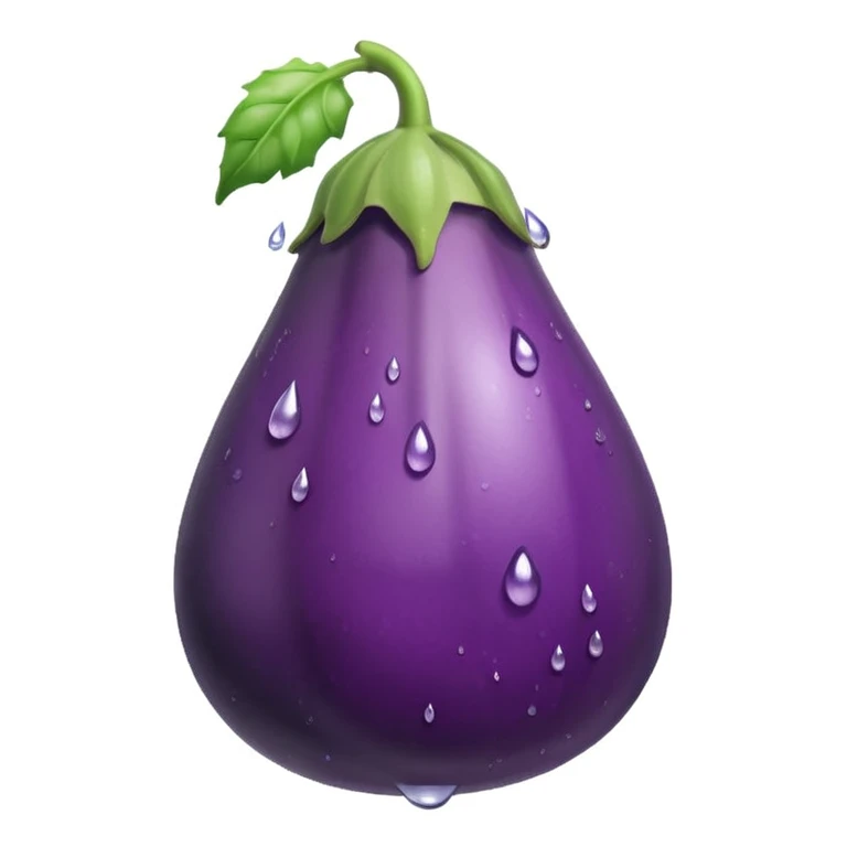 Aubergine qui sue des gouttes emoji