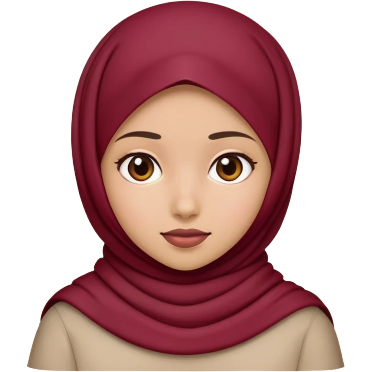 girl with maroon hijab emoji emoji