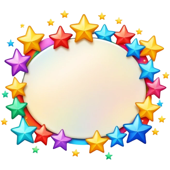 colorful banner with stars emoji