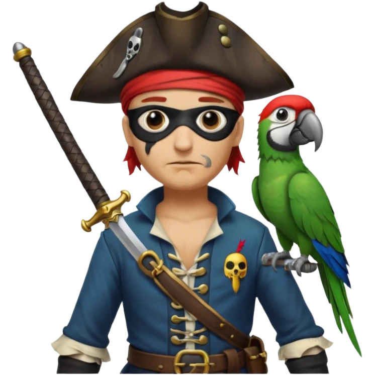 pirate and parrot emoji