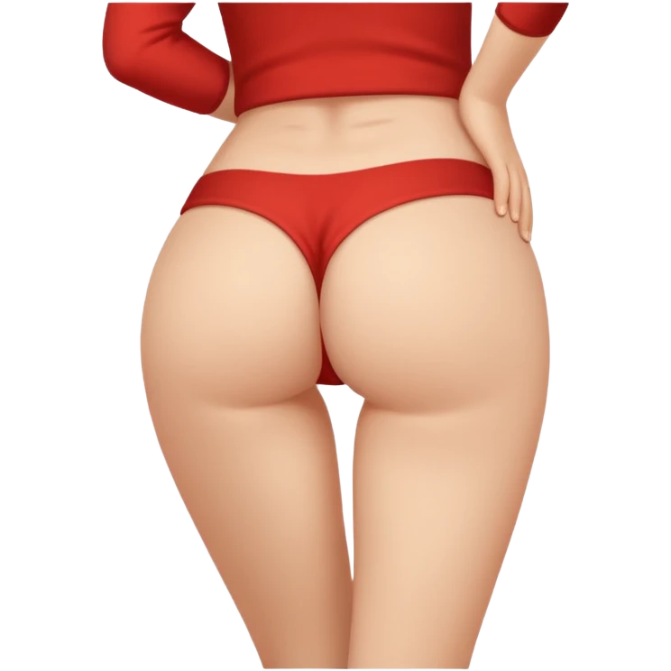 Cute bum showing off emoji