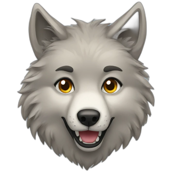 Furry wolf emoji