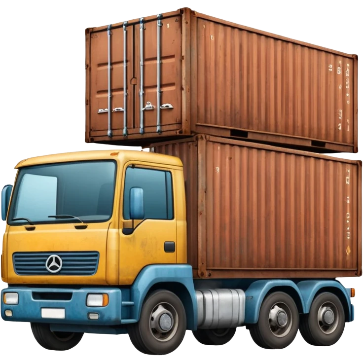 truck holding container emoji