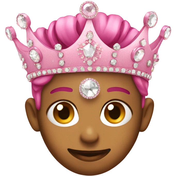 Pink crown emoji