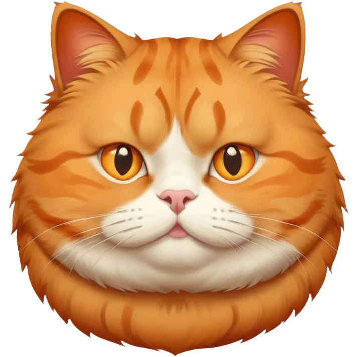 Very fat orange cat boy emoji