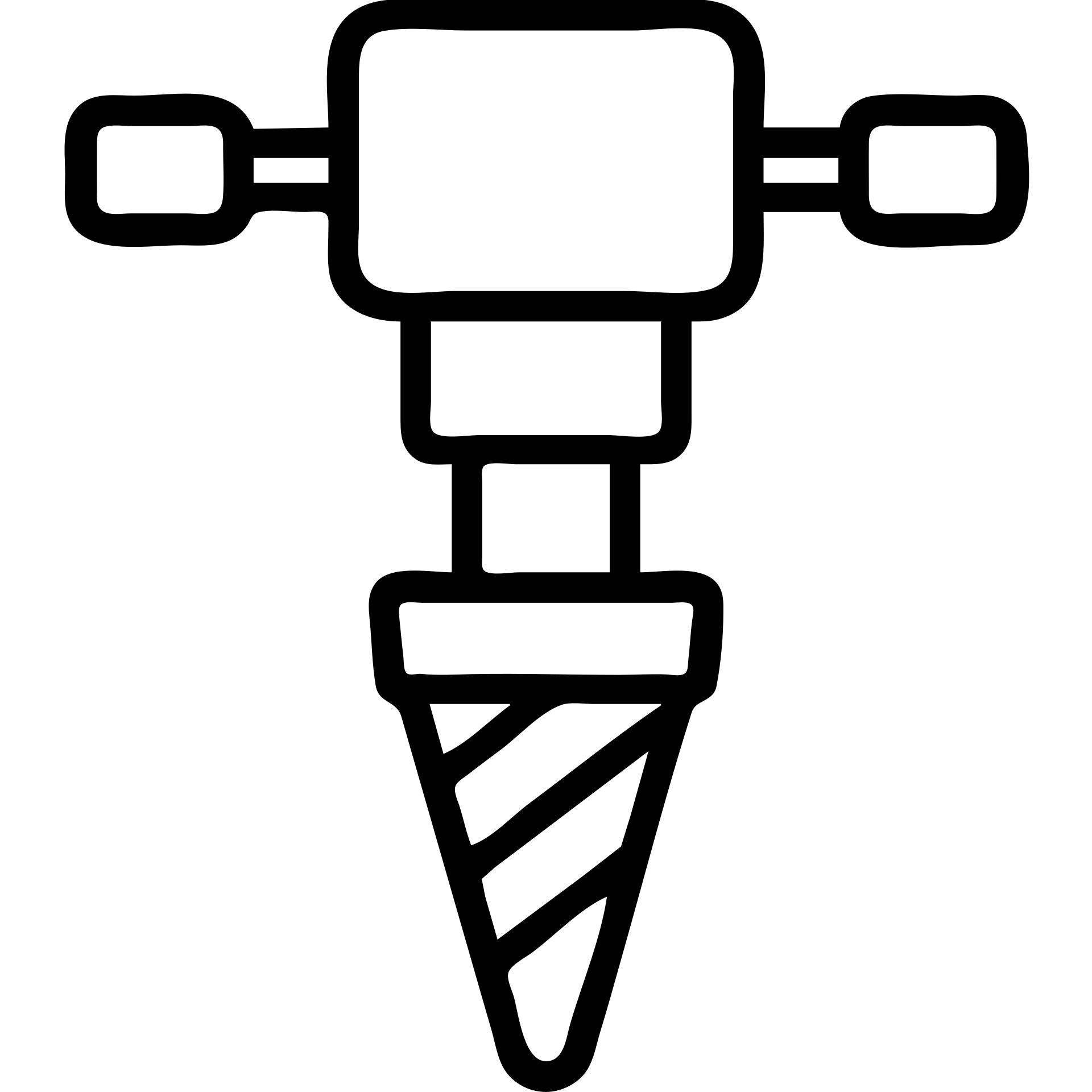 outlined mining drill icon with no fill emoji