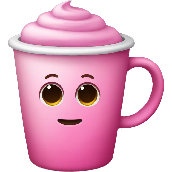 Pink coffee emoji