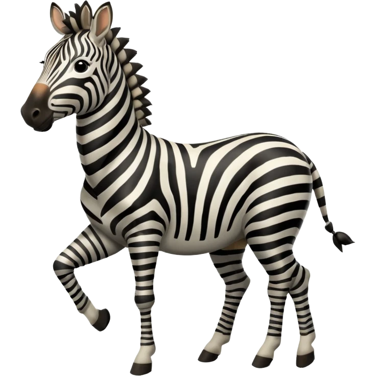 Зебра машет копытом emoji