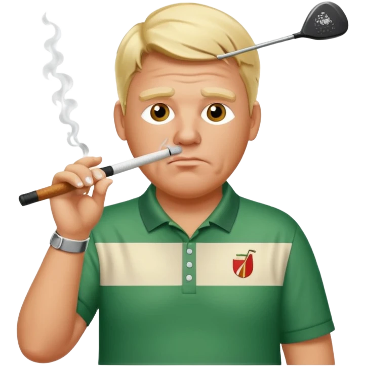 John Daly ripping cigs hitting balls emoji