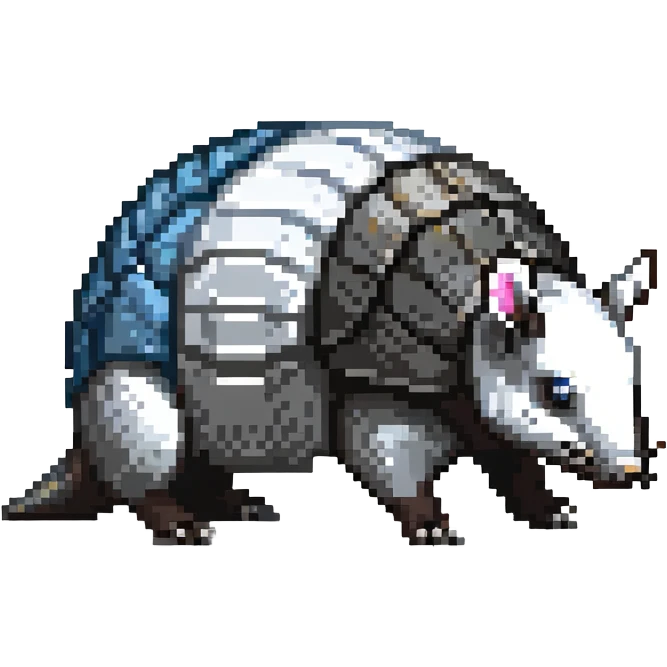 black and white armadillo emoji