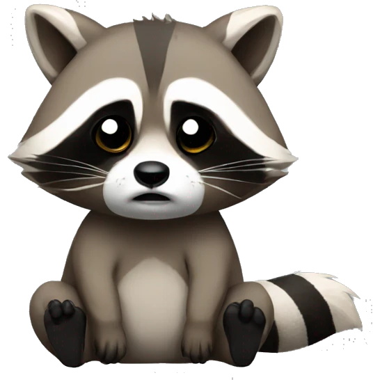 Raccoon wake up  emoji