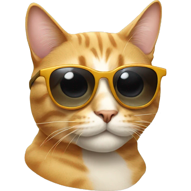 Cat with sunglasses emoji
