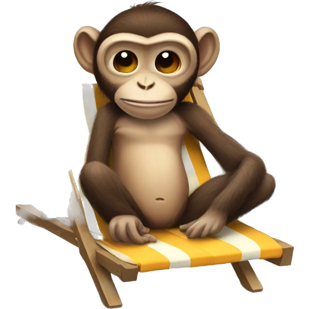 monkey sunbathing emoji