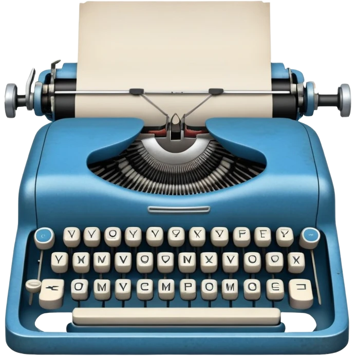 blue typewriter  emoji