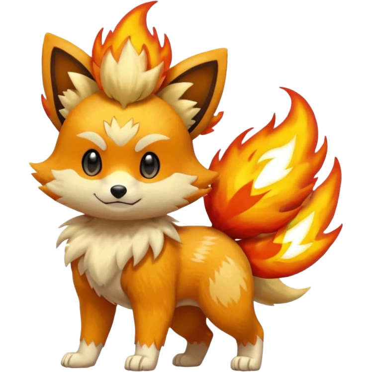 Fennekin-Growlithe-Electrike-fusion (full body) emoji