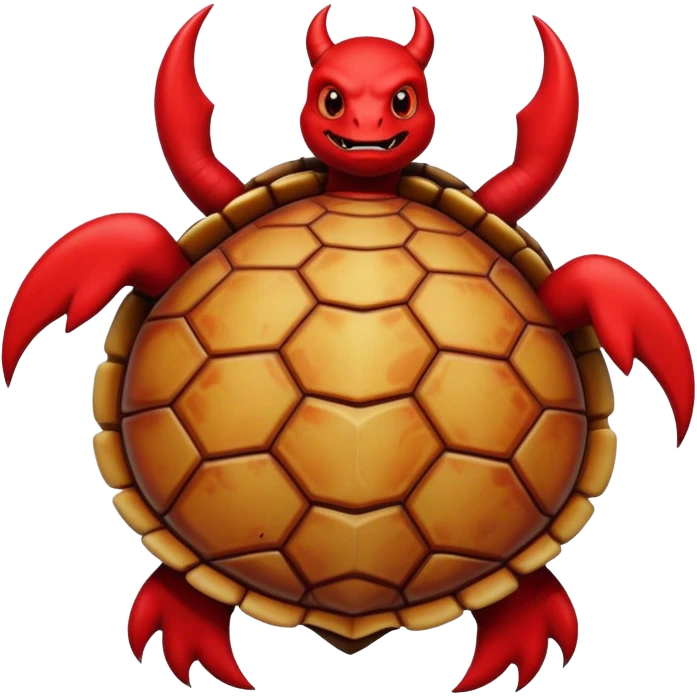 A devil in a turtle carapace  emoji