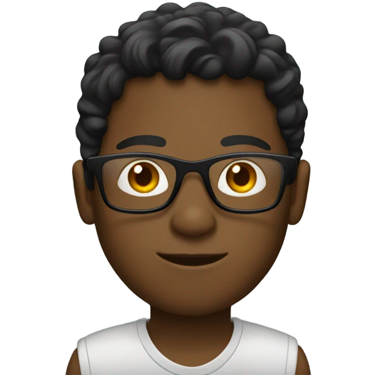 A black boy driving a car with glasses one emoji