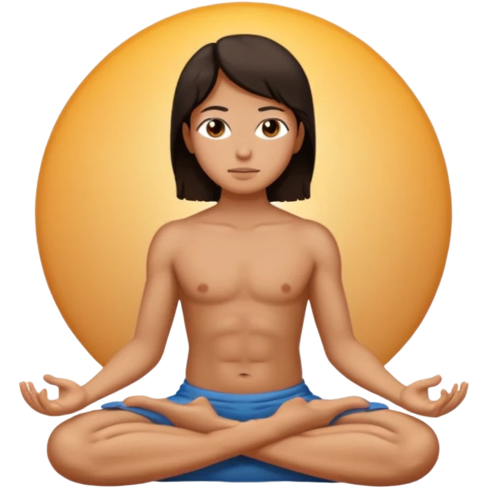 meditating (dark hair) emoji