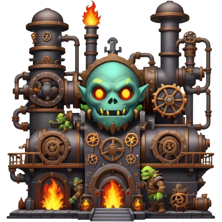 World of Warcraft industrial fantasy factory with goblins working emoji
