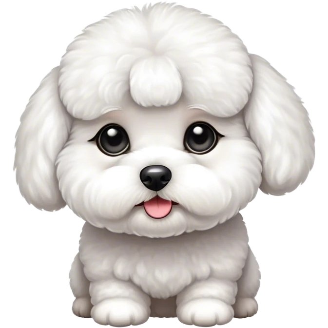 Cute little bichone  emoji