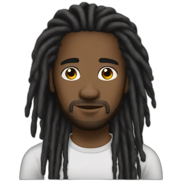 black man corp -dread locks- Compound arc emoji