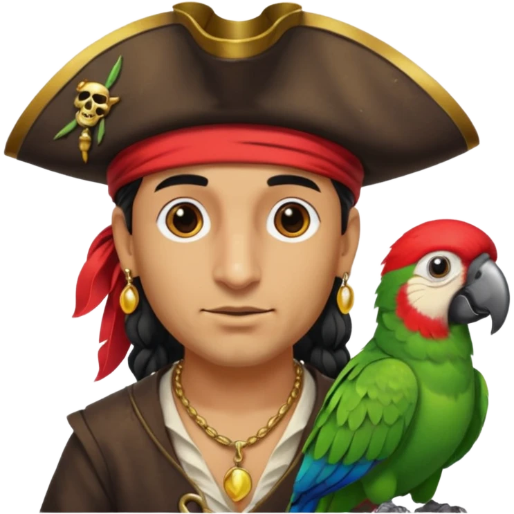 pirate and parrot emoji