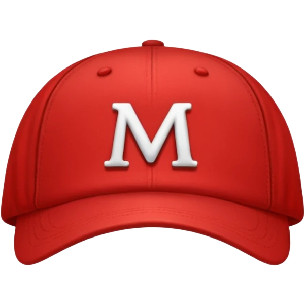 red cap with letter m on it emoji
