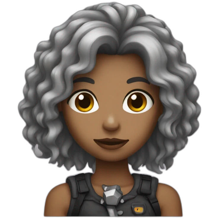 rock girl emoji