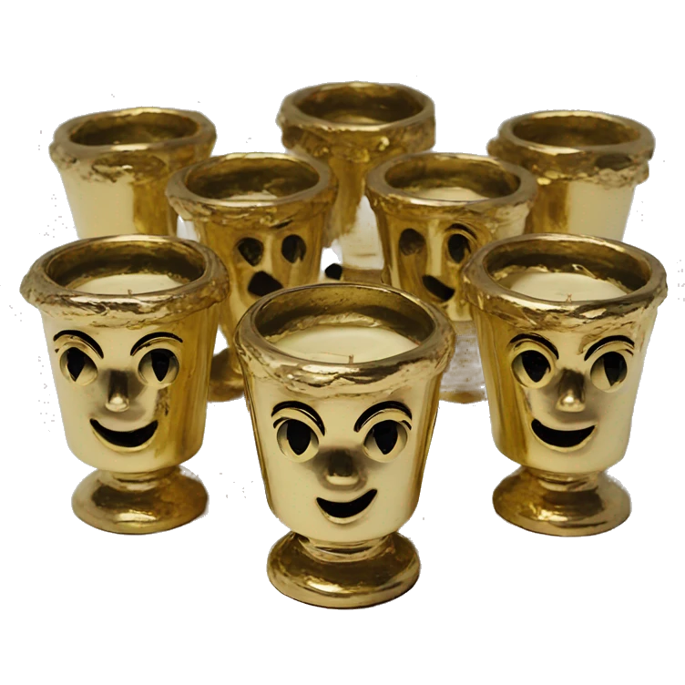 Gold Vintage candle holder for 5 candles  emoji